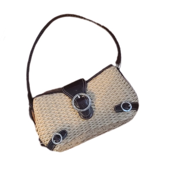 Brighton Straw Shoulder Bag Woven Natural - Picture 6 of 9